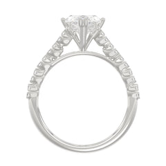 Ladies 14K White Gold Ladies Elegance- Bridal Set  3 1/3CT Round & Marquise Diamonds 3.00CT Marquise Center stone (Color F-G -Clarity VS1/VS2)