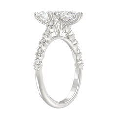 Ladies 14K White Gold Ladies Elegance- Bridal Set  3 1/3CT Round & Marquise Diamonds 3.00CT Marquise Center stone (Color F-G -Clarity VS1/VS2)
