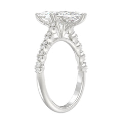 Ladies 14K White Gold Ladies Elegance- Bridal Set  3 1/3CT Round & Marquise Diamonds 3.00CT Marquise Center stone (Color F-G -Clarity VS1/VS2)