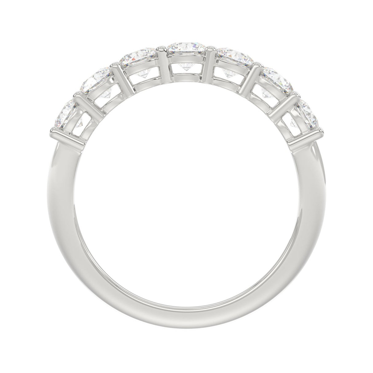 14K WHITE GOLD 1 1/2CT ROUND DIAMOND LADIES BAND