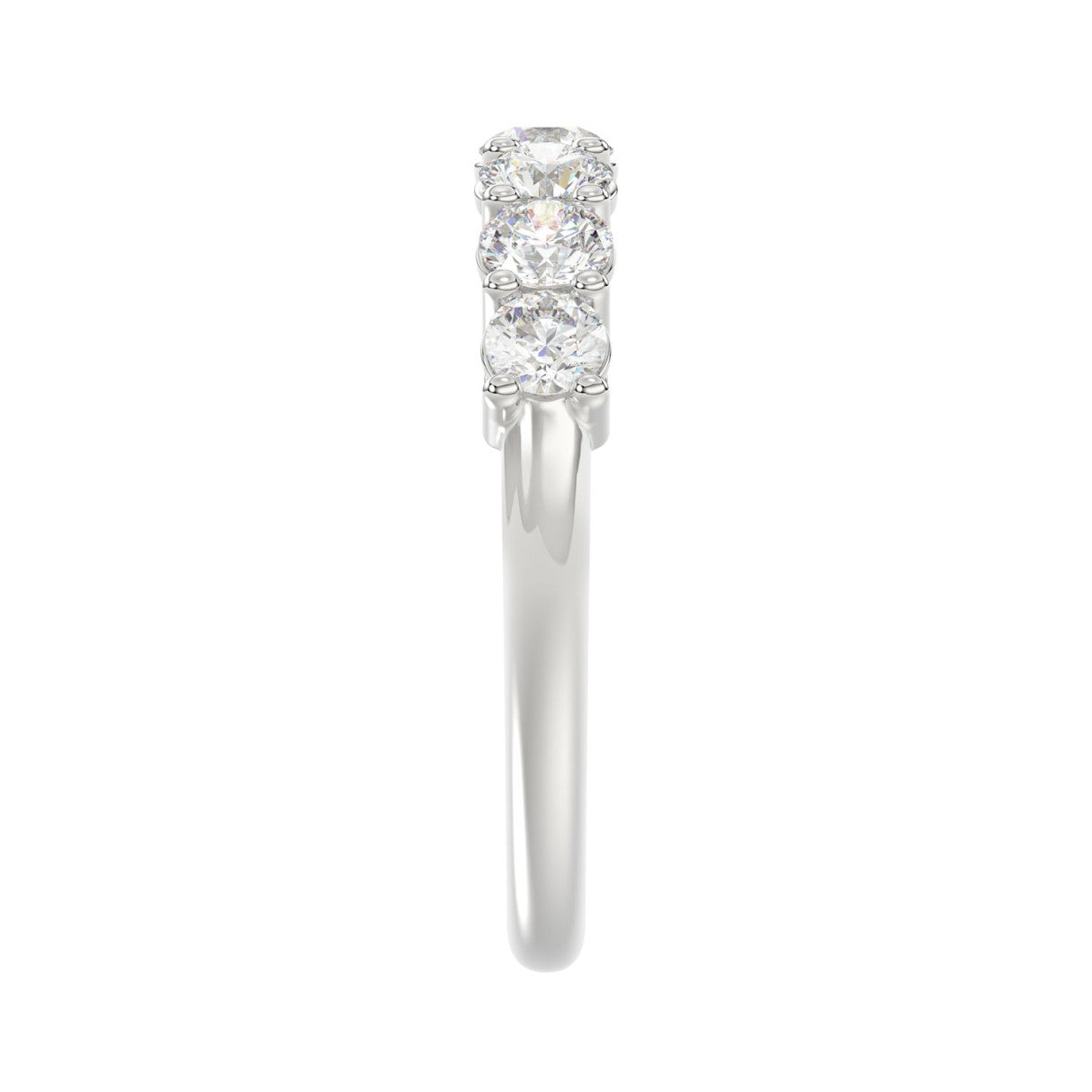 14K WHITE GOLD 1 1/2CT ROUND DIAMOND LADIES BAND