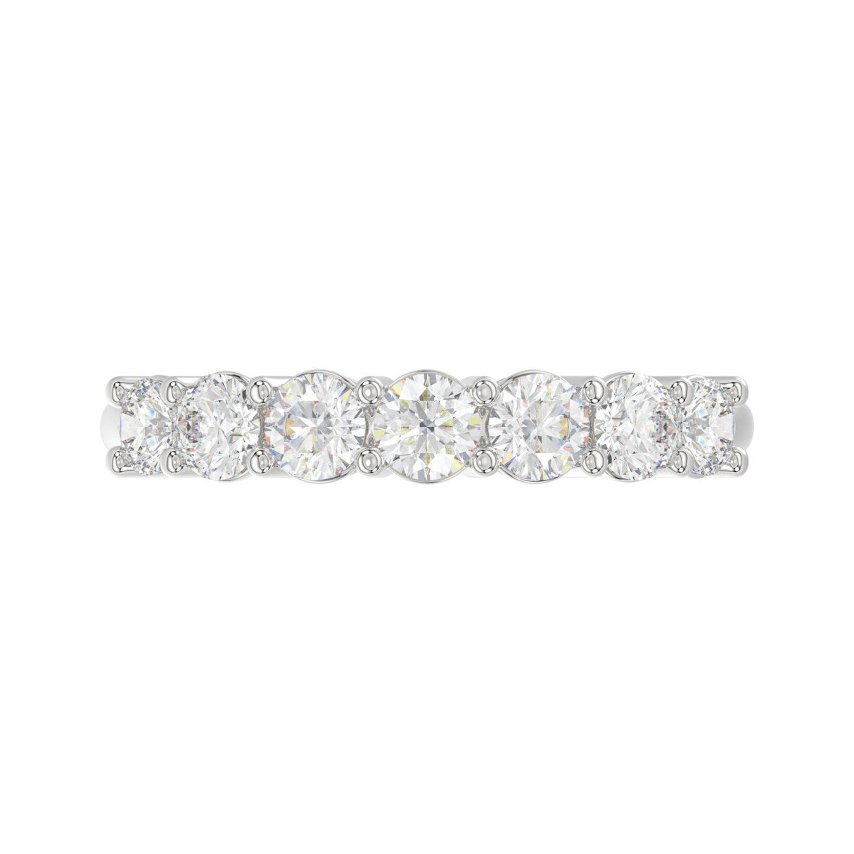 14K WHITE GOLD 1 1/2CT ROUND DIAMOND LADIES BAND