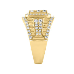 14K YELLOW GOLD 2.00CT ROUND DIAMOND MEN'S RING