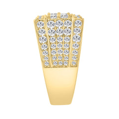 14K YELLOW GOLD 3.00CT ROUND/PRINCESS DIAMOND MEN'S RING