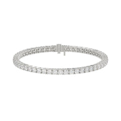 14K WHITE GOLD 6 3/8CT ROUND DIAMOND LADIES BRACELET