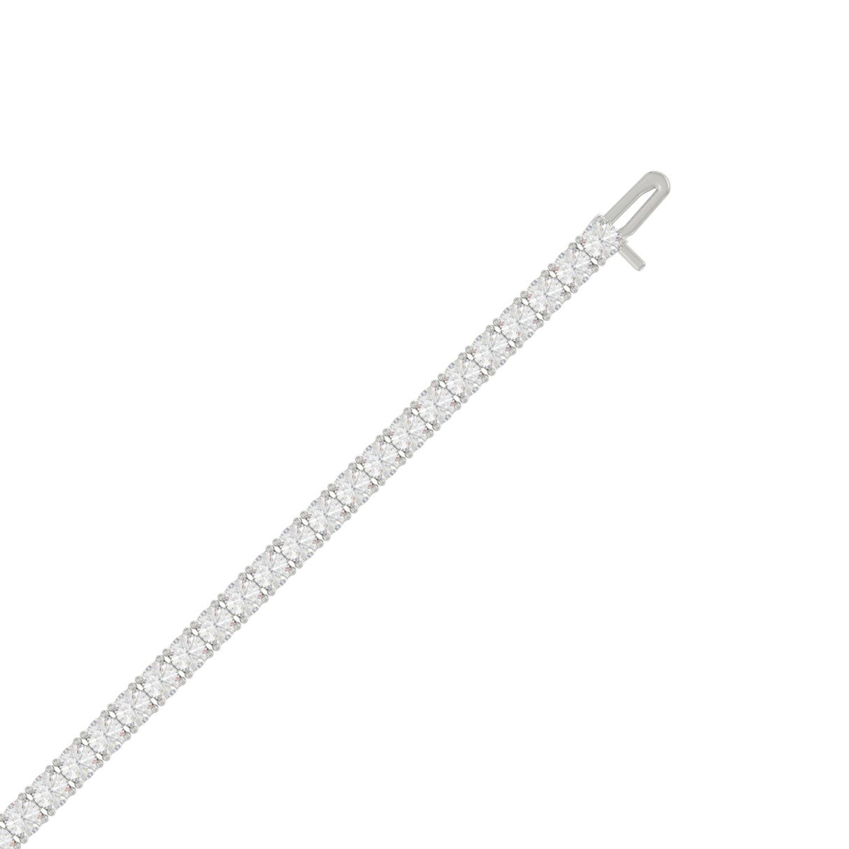 14K WHITE GOLD 6 3/8CT ROUND DIAMOND LADIES BRACELET