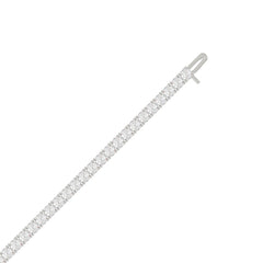 14K WHITE GOLD 6 3/8CT ROUND DIAMOND LADIES BRACELET