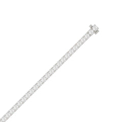 14K WHITE GOLD 6 3/8CT ROUND DIAMOND LADIES BRACELET