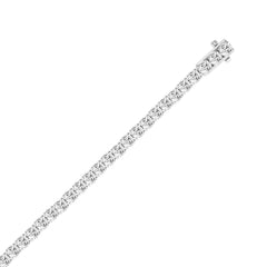 14K WHITE GOLD 6 3/8CT ROUND DIAMOND LADIES BRACELET