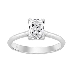 14K WHITE GOLD 1.00CT RADIANT DIAMOND LADIES SOLITAIRE RING