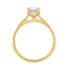 14K YELLOW GOLD 1 1/2CT RADIANT DIAMOND LADIES SOLITAIRE RING