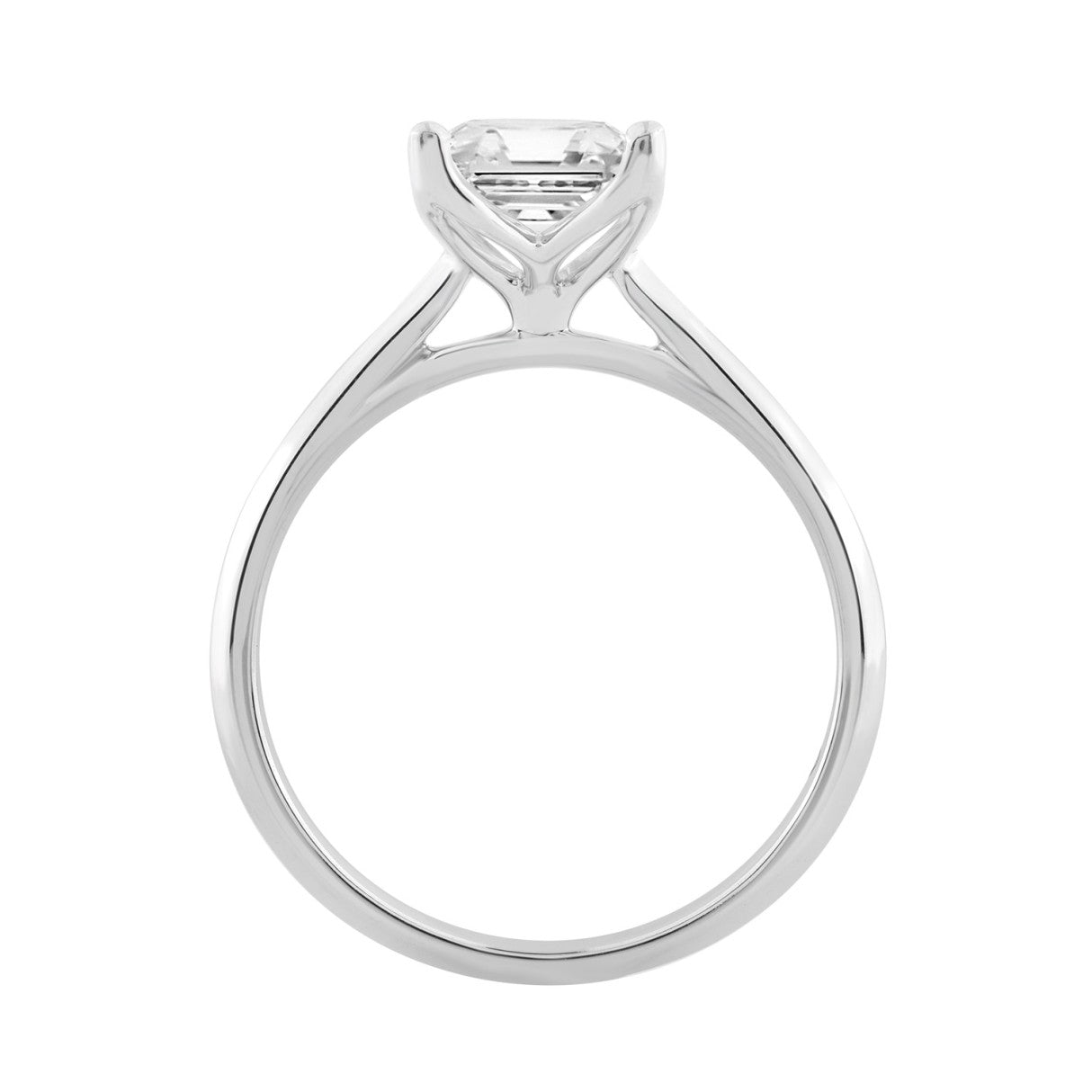 14K WHITE GOLD 3.00CT RADIANT DIAMOND LADIES SOLITAIRE RING
