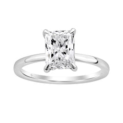 14K WHITE GOLD 2.00CT ROUND/RADIANT DIAMOND LADIES RING (CENTER STONE RADIANT DIAMOND 2CT)