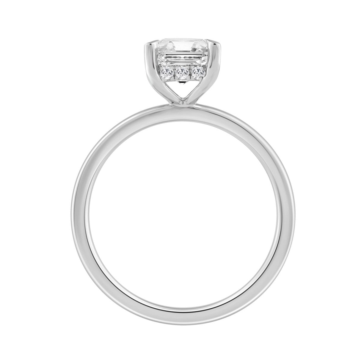 14K WHITE GOLD 2.00CT ROUND/RADIANT DIAMOND LADIES RING (CENTER STONE RADIANT DIAMOND 2CT)