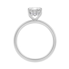 14K WHITE GOLD 2.00CT ROUND/RADIANT DIAMOND LADIES RING (CENTER STONE RADIANT DIAMOND 2CT)