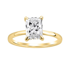 14K YELLOW GOLD 2.00CT ROUND/RADIANT DIAMOND LADIES RING (CENTER STONE RADIANT DIAMOND 2CT)