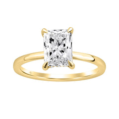 14K YELLOW GOLD 2.00CT ROUND/RADIANT DIAMOND LADIES RING (CENTER STONE RADIANT DIAMOND 2CT)