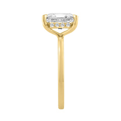 14K YELLOW GOLD 2.00CT ROUND/RADIANT DIAMOND LADIES RING (CENTER STONE RADIANT DIAMOND 2CT)