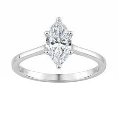 14K WHITE GOLD 1.00CT MARQUISE DIAMOND LADIES SOLITAIRE RING (CENTER STONE MARQUISE DIAMOND 1CT