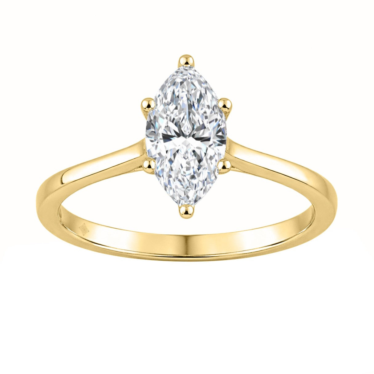 14K YELLOW GOLD 1.00CT MARQUISE DIAMOND LADIES SOLITAIRE RING (CENTER STONE MARQUISE DIAMOND 1CT