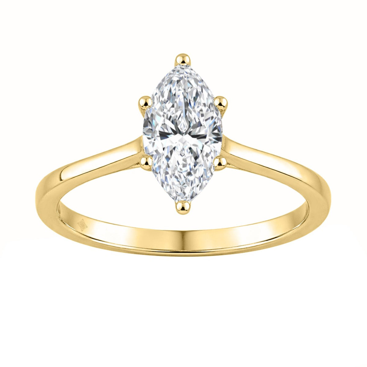 14K YELLOW GOLD 1.00CT MARQUISE DIAMOND LADIES SOLITAIRE RING (CENTER STONE MARQUISE DIAMOND 1CT