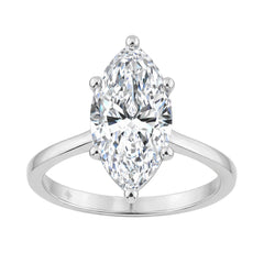 14K WHITE GOLD 3.00CT MARQUISE DIAMOND LADIES SOLITAIRE RING (CENTER STONE MARQUISE DIAMOND 3CT