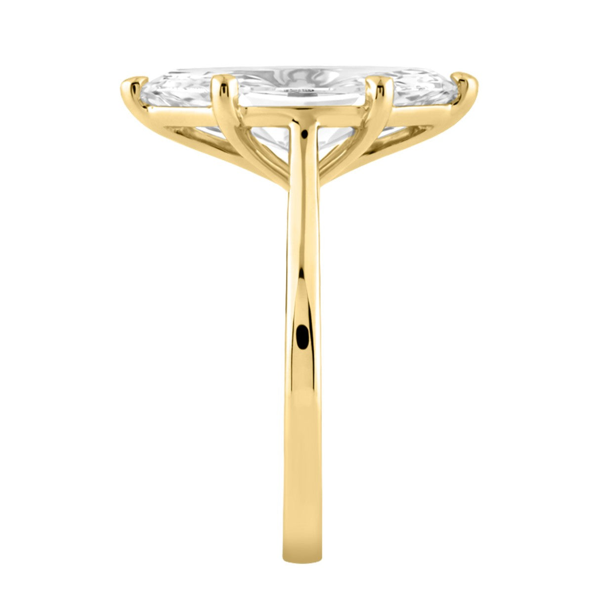 14K YELLOW GOLD 4.00CT MARQUISE DIAMOND LADIES SOLITAIRE RING (CENTER STONE MARQUISE DIAMOND 4CT