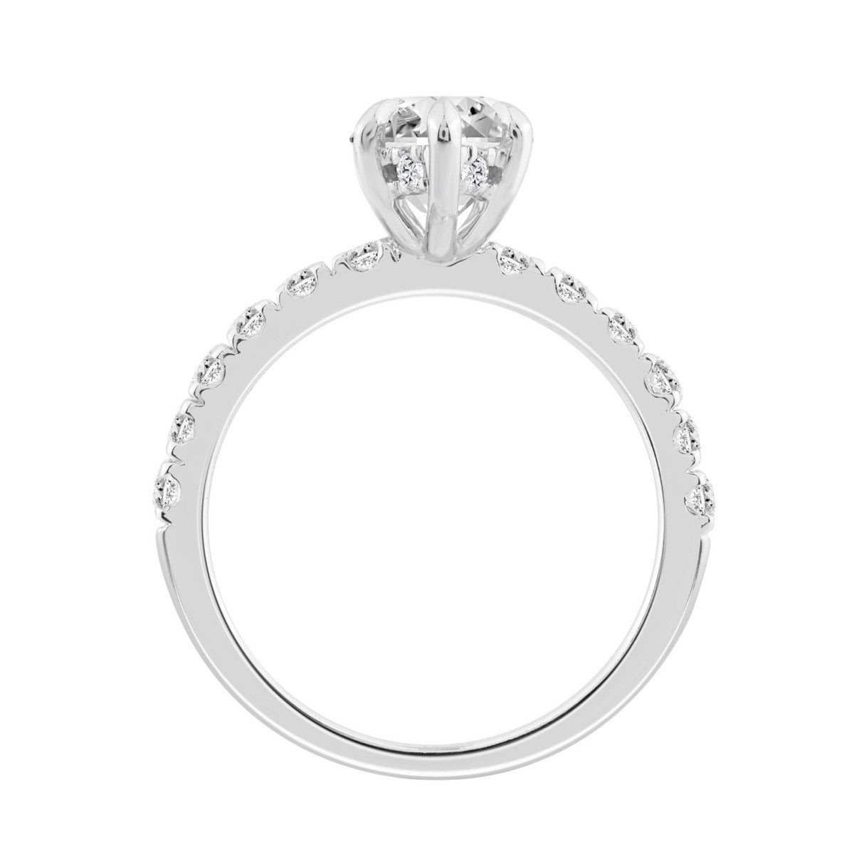 14K WHITE GOLD 2 3/4CT MARQUISE DIAMOND LADIES RING (CENTER STONE MARQUISE DIAMOND 2.00CT)
