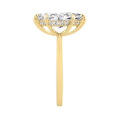 14K YELLOW GOLD 2.00CT MARQUISE/ROUND DIAMOND LADIES RING (CENTER STONE MARQUISE DIAMOND 2.00CT)