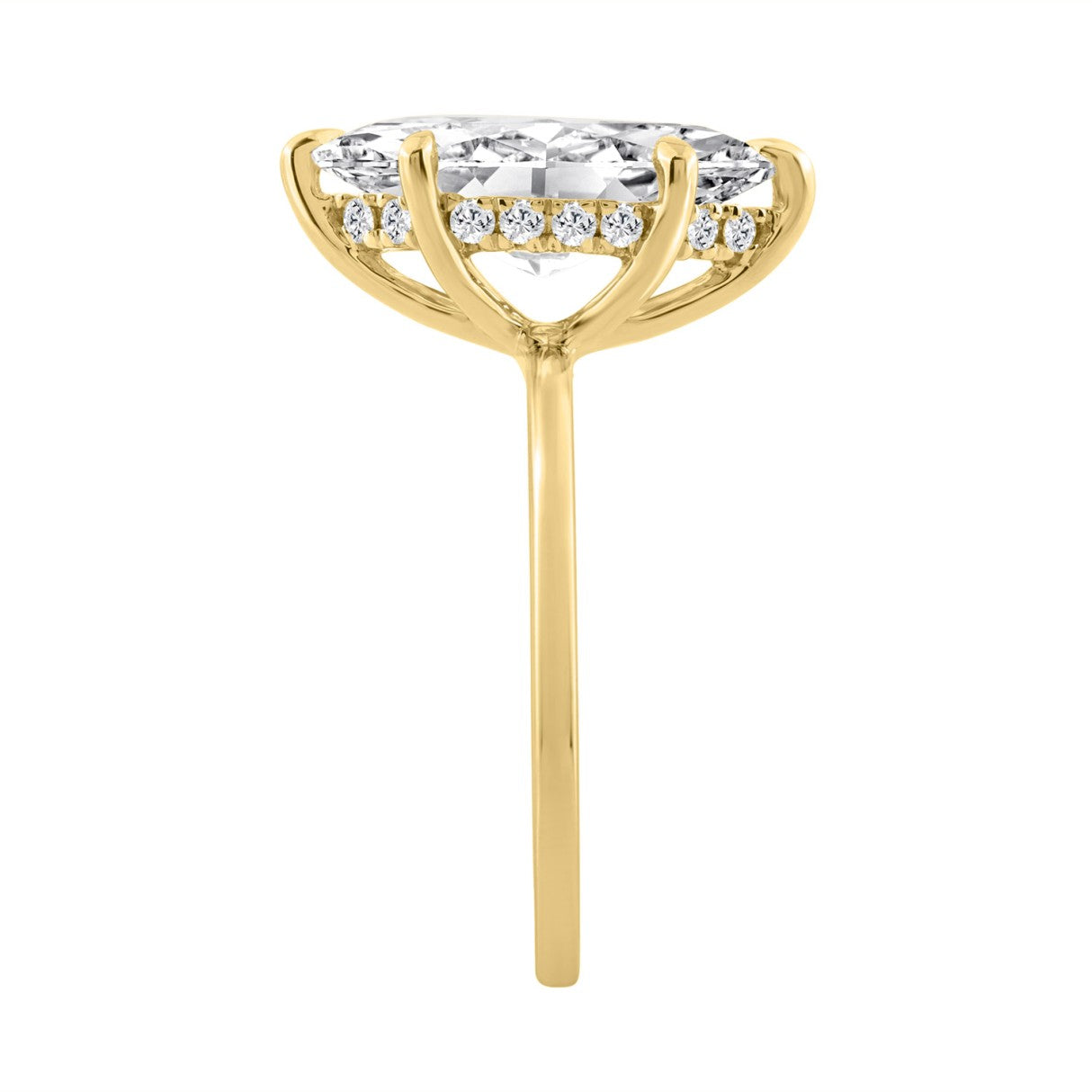 14K YELLOW GOLD 3 1/6CT MARQUISE DIAMOND LADIES RING (CENTER STONE MARQUISE DIAMOND 3.00CT)