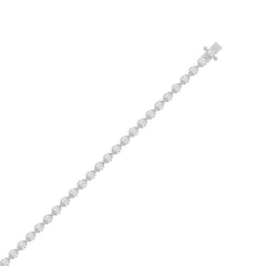 Elegant Pear Shape Diamond Ladies Tennis Bracelet in 14K White Gold 3 1/2CT (Color F-G -Clarity VS1/VS2)