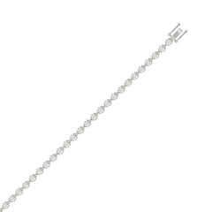 Elegant Pear Shape Diamond Ladies Tennis Bracelet in 14K White Gold 3 1/2CT (Color F-G -Clarity VS1/VS2)
