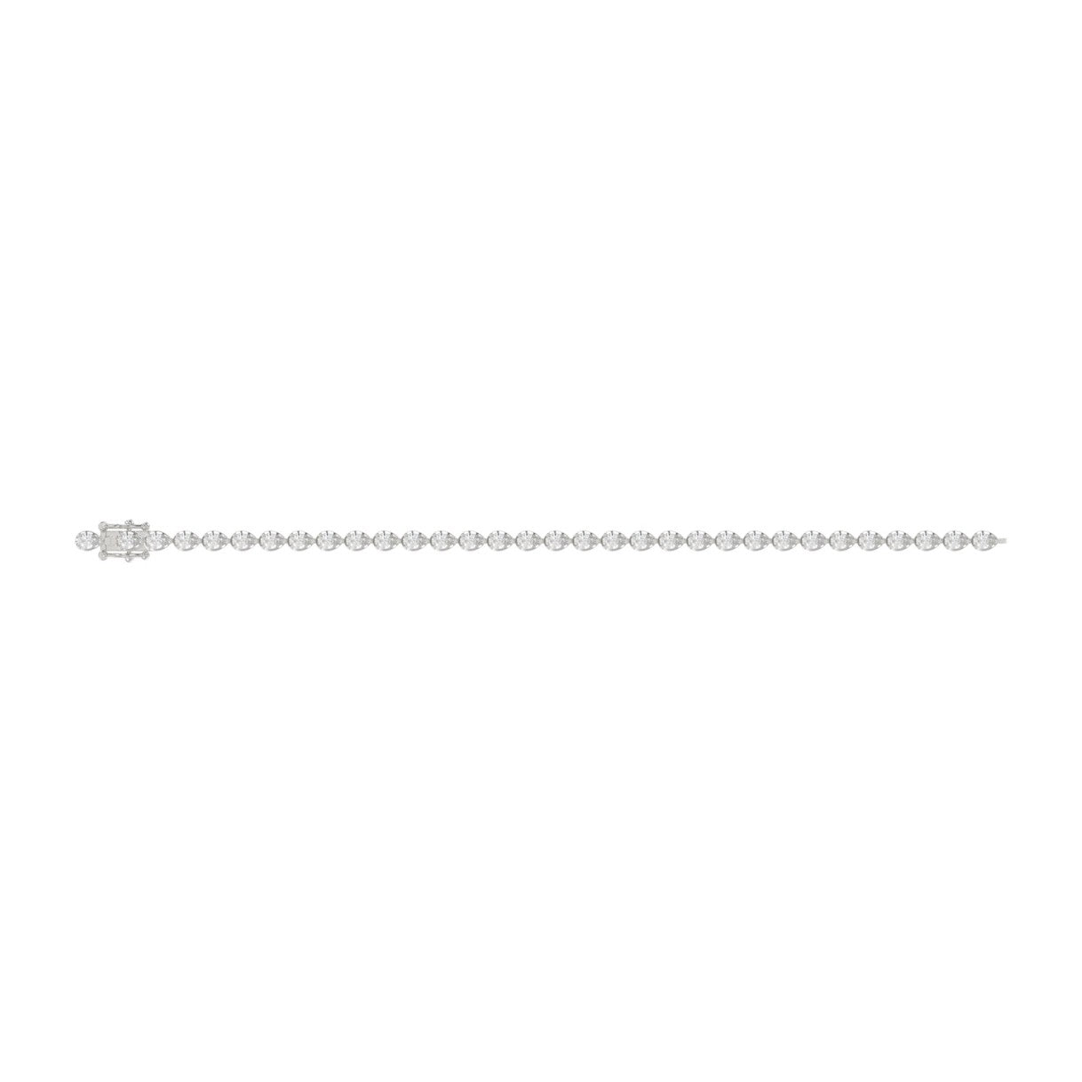 Elegant Pear Shape Diamond Ladies Tennis Bracelet in 14K White Gold 3 1/2CT (Color F-G -Clarity VS1/VS2)