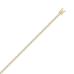 Elegant Pear Shape Diamond Ladies Tennis Bracelet in 14K Yellow Gold 3 1/2CT (Color F-G -Clarity VS1/VS2)
