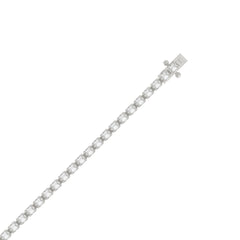 Luxury Emerald Shape Diamond Ladies Tennis Bracelet in 14K White Gold 4 1/2CT (Color F-G -Clarity VS1/VS2)