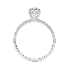 14K WHITE GOLD 1 3/4CT MARQUISE/ROUND DIAMOND LADIES RING (CENTER STONE MARQUISE DIAMOND 1 1/2CT)