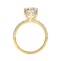 14K YELLOW GOLD 6.00CT MARQUISE/ROUND DIAMOND LADIES RING (CENTER STONE MARQUISE DIAMOND 5CT)