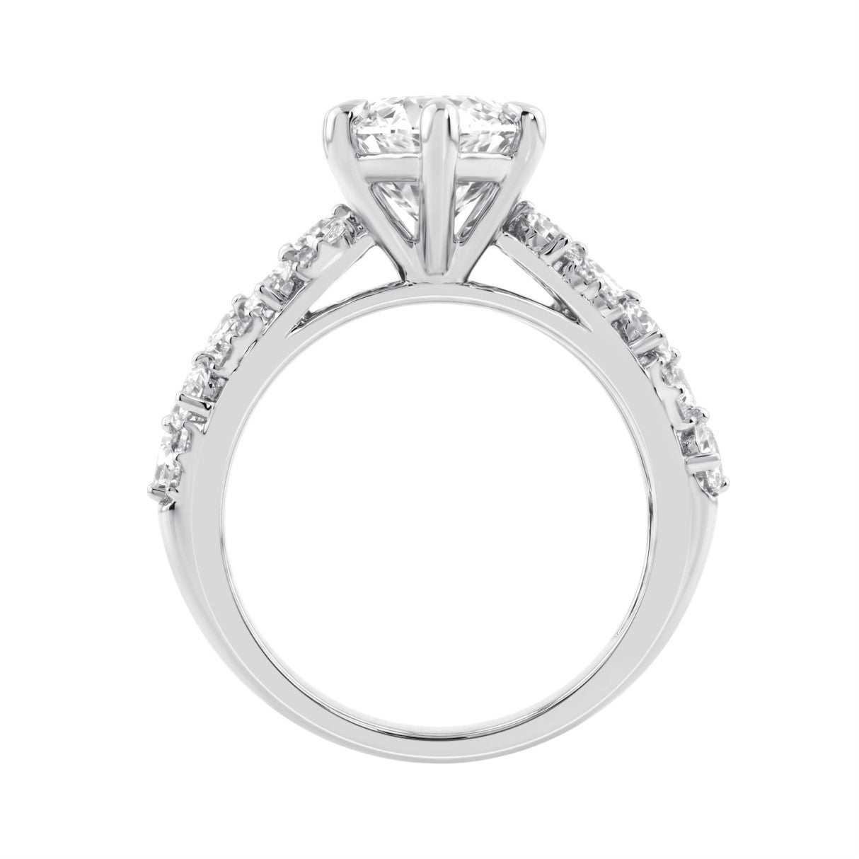 Luxury 14K White Gold Diamond Ring 6 1/4Ct Marquise Center Stone With Pear &amp; Round Diamonds, Women Fashion Engagement Ring (Color F-G -Clarity Vs1