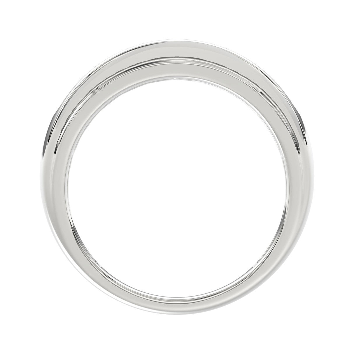 Luxury 14K White Gold 1.00Ct Men's Round Cut Lab Grown Diamond Band