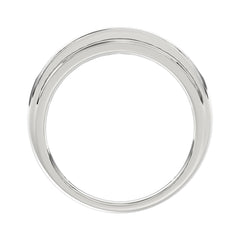 Luxury 14K White Gold 1.00Ct Men's Round Cut Lab Grown Diamond Band