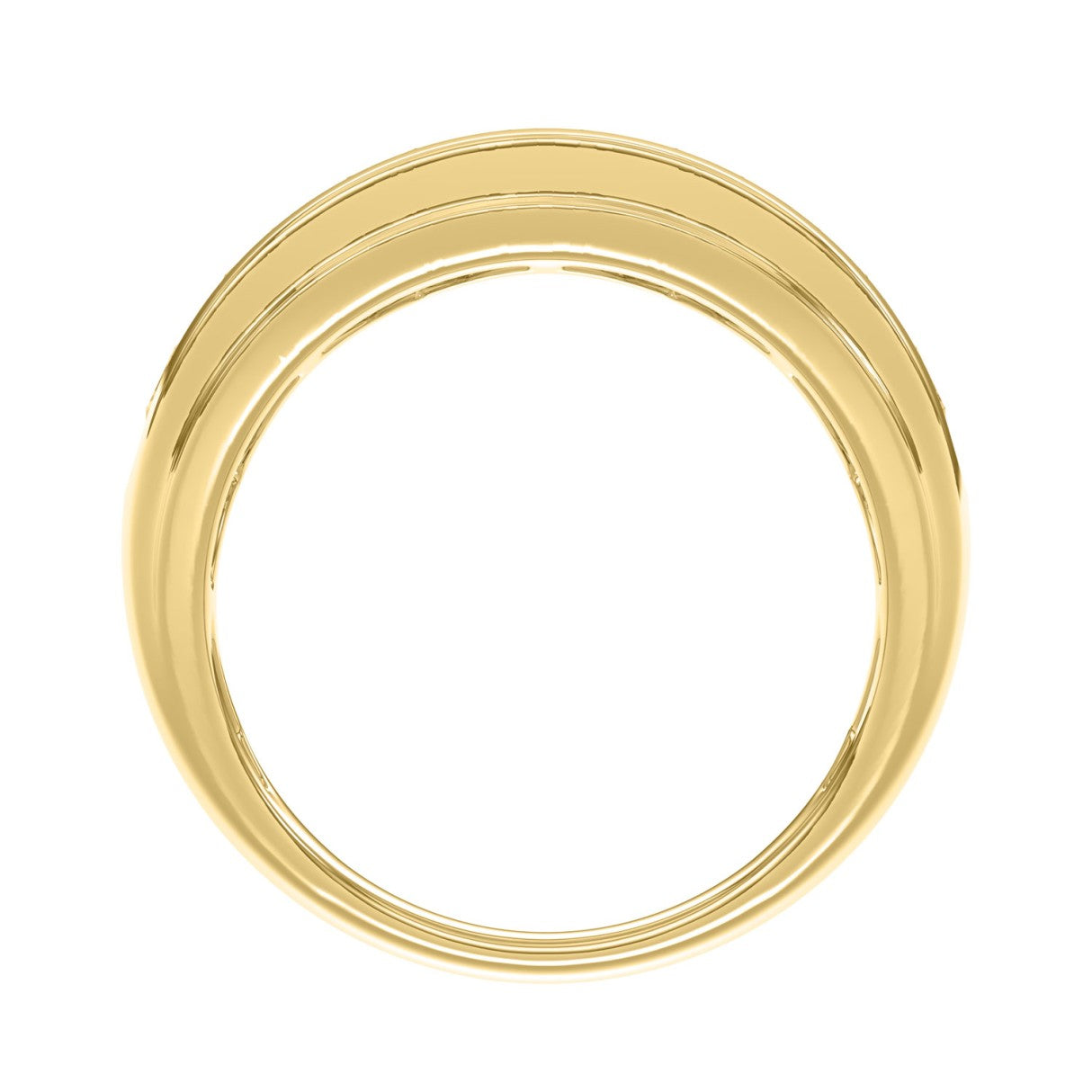 Elegant 14K Yellow Gold 2.00Ct Men's Round Cut Lab Grown Diamond Band
