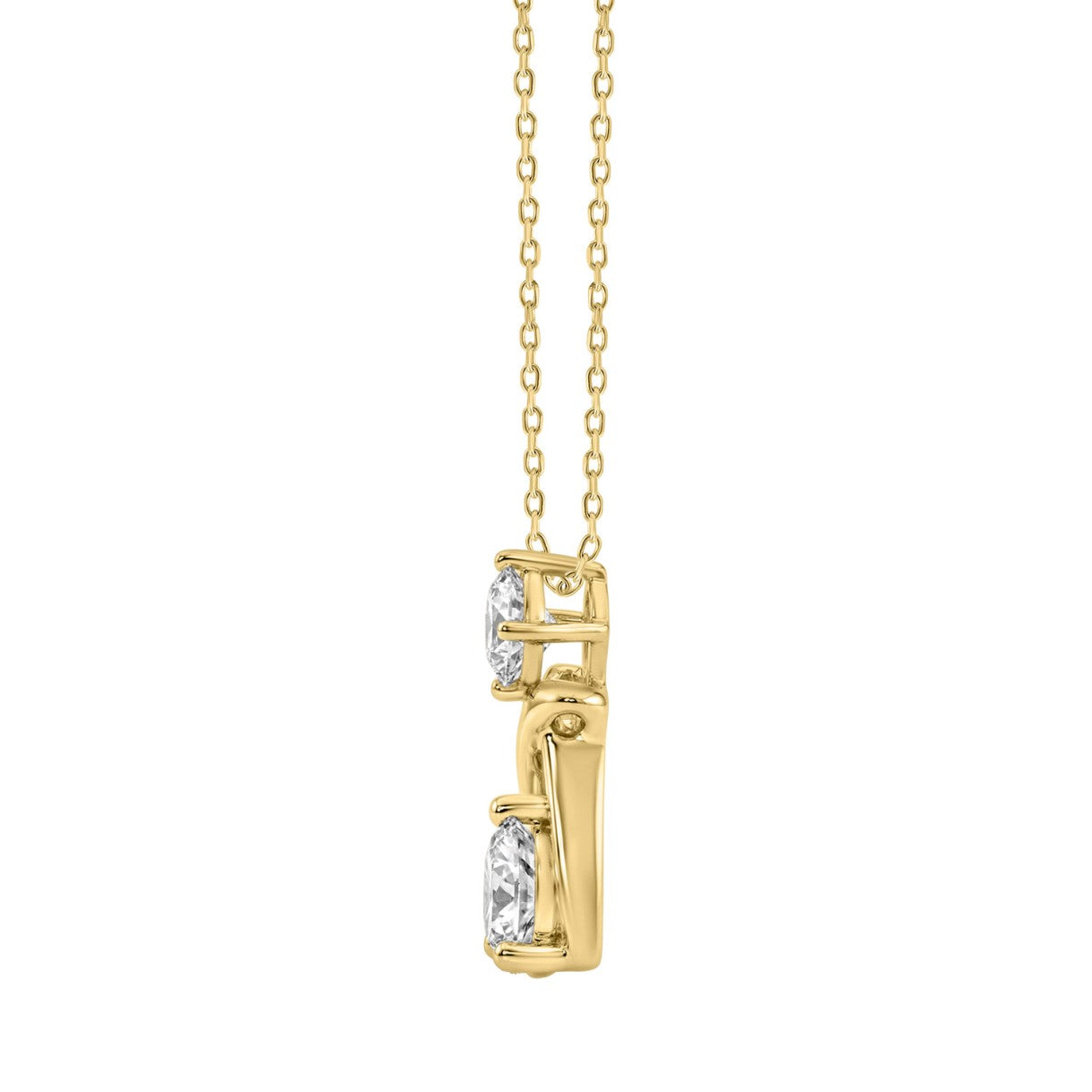 Elegant 14K Yellow Gold Lab Created Diamond Ladies Pendant 1.00Ct Round Cut Infinity Twist Pendant For Her (Color F-G -Clarity Vs1/Vs2)