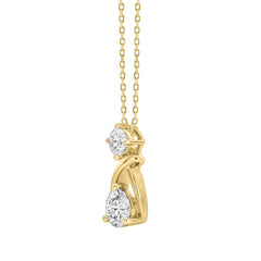 Elegant 14K Yellow Gold Lab Created Diamond Ladies Pendant 1.00Ct Round Cut Infinity Twist Pendant For Her (Color F-G -Clarity Vs1/Vs2)