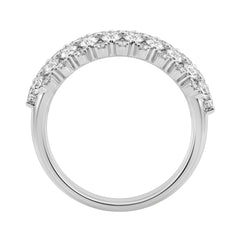 14K White Gold 3.00Ct Multi Shape Diamond Ring Round, Pear & Marquise Cut Cluster Ring For Women (Color F-G -Clarity Vs1/Vs2)