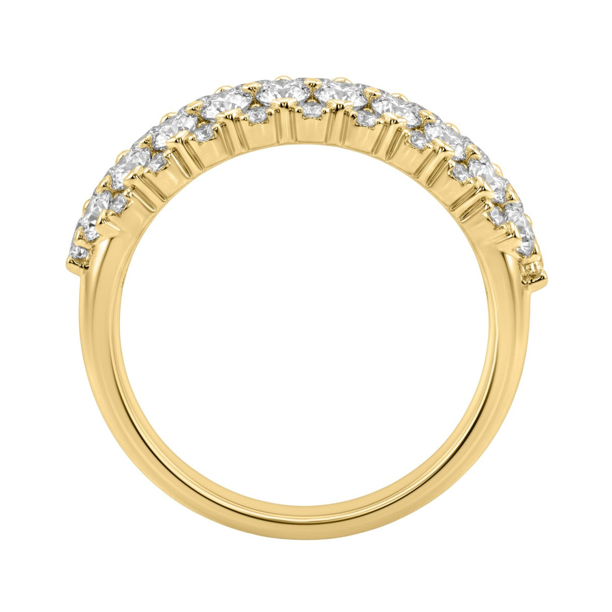 14K Yellow Gold 3.00Ct Multi Shape Diamond Ring Round, Pear & Marquise Cut Cluster Ring For Women (Color F-G -Clarity Vs1/Vs2)