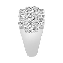 14K White Gold 5 1/3Ct Oval Diamond Cluster Ring For Women Luxury Statement Fashion Ring (Color F-G -Clarity Vs1/Vs2)