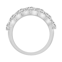 14K White Gold 5 1/3Ct Oval Diamond Cluster Ring For Women Luxury Statement Fashion Ring (Color F-G -Clarity Vs1/Vs2)