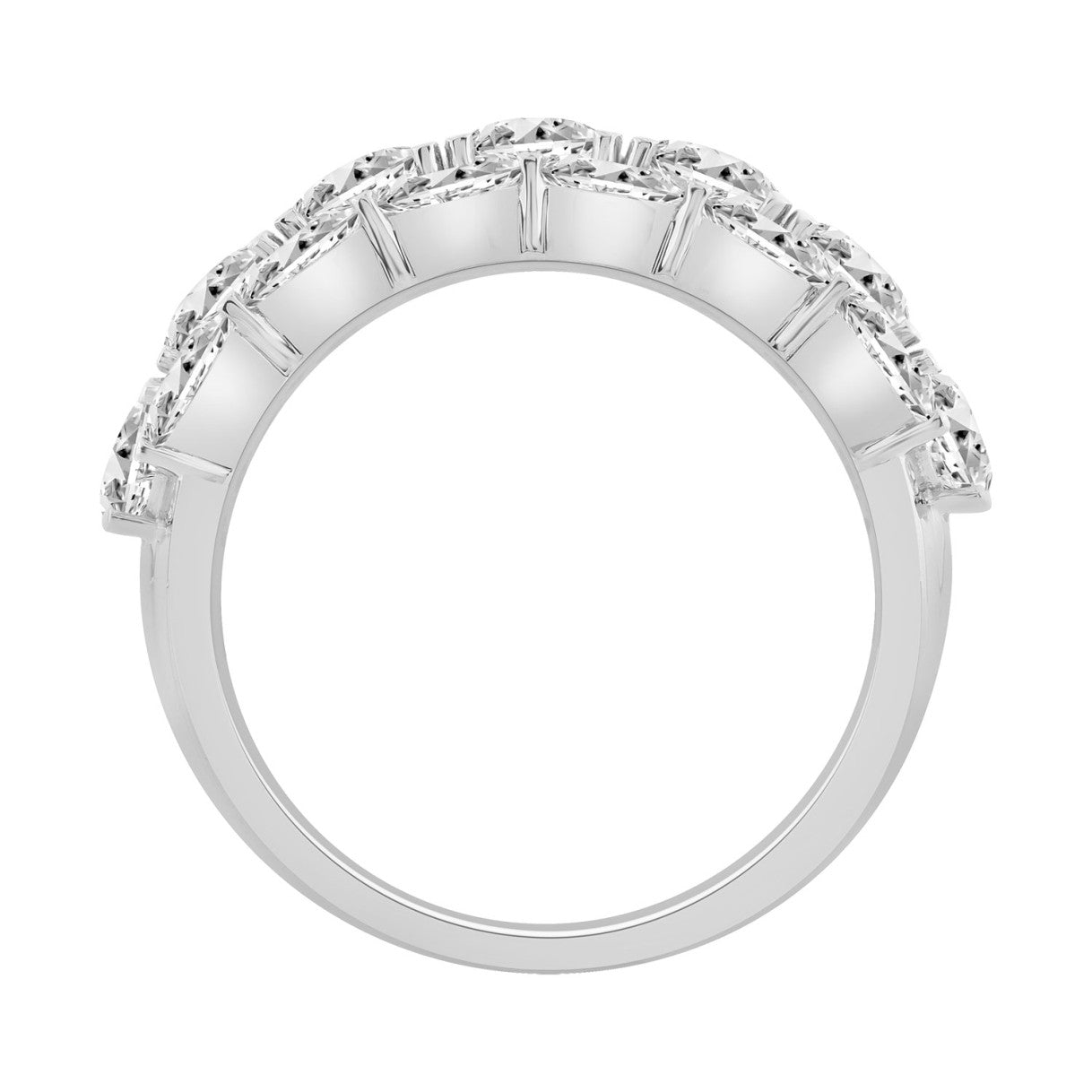 14K White Gold 5 1/3Ct Oval Diamond Cluster Ring For Women Luxury Statement Fashion Ring (Color F-G -Clarity Vs1/Vs2)