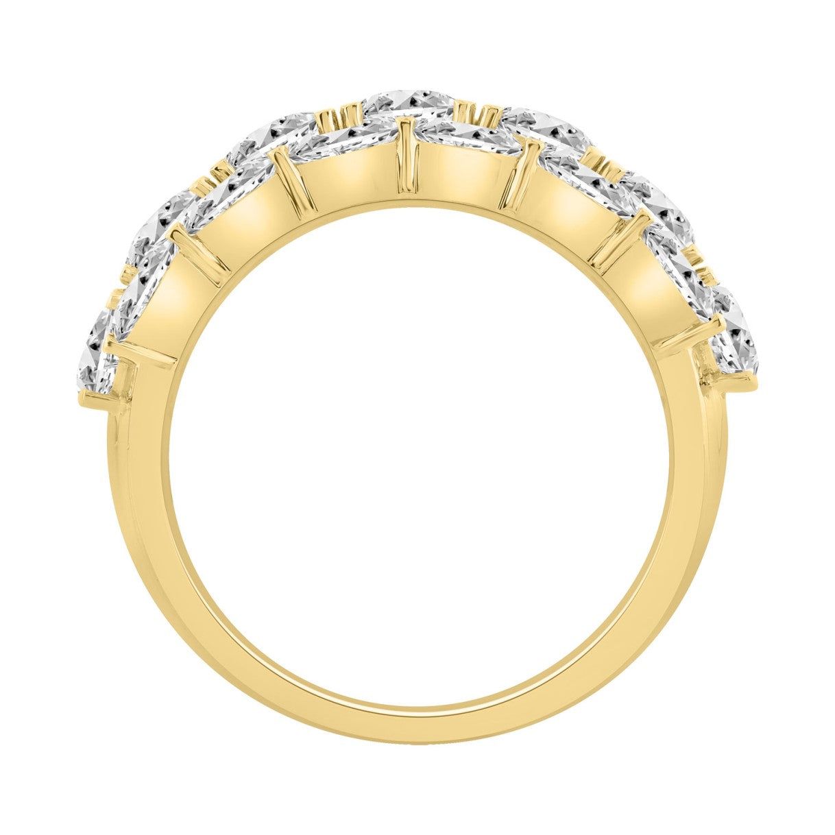 14K Yellow Gold 5 1/3Ct Oval Diamond Cluster Ring For Women Luxury Statement Fashion Ring (Color F-G -Clarity Vs1/Vs2)