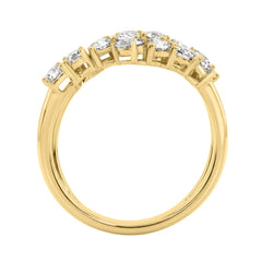 Elegant 14K Yellow Gold 1 1/2Ct Diamond Ring Mixed Cuts Round, Marquise, Pear, Emerald & Oval, Women?S Fashion Jewelry (Color F-G -Clarity Vs1/Vs2)